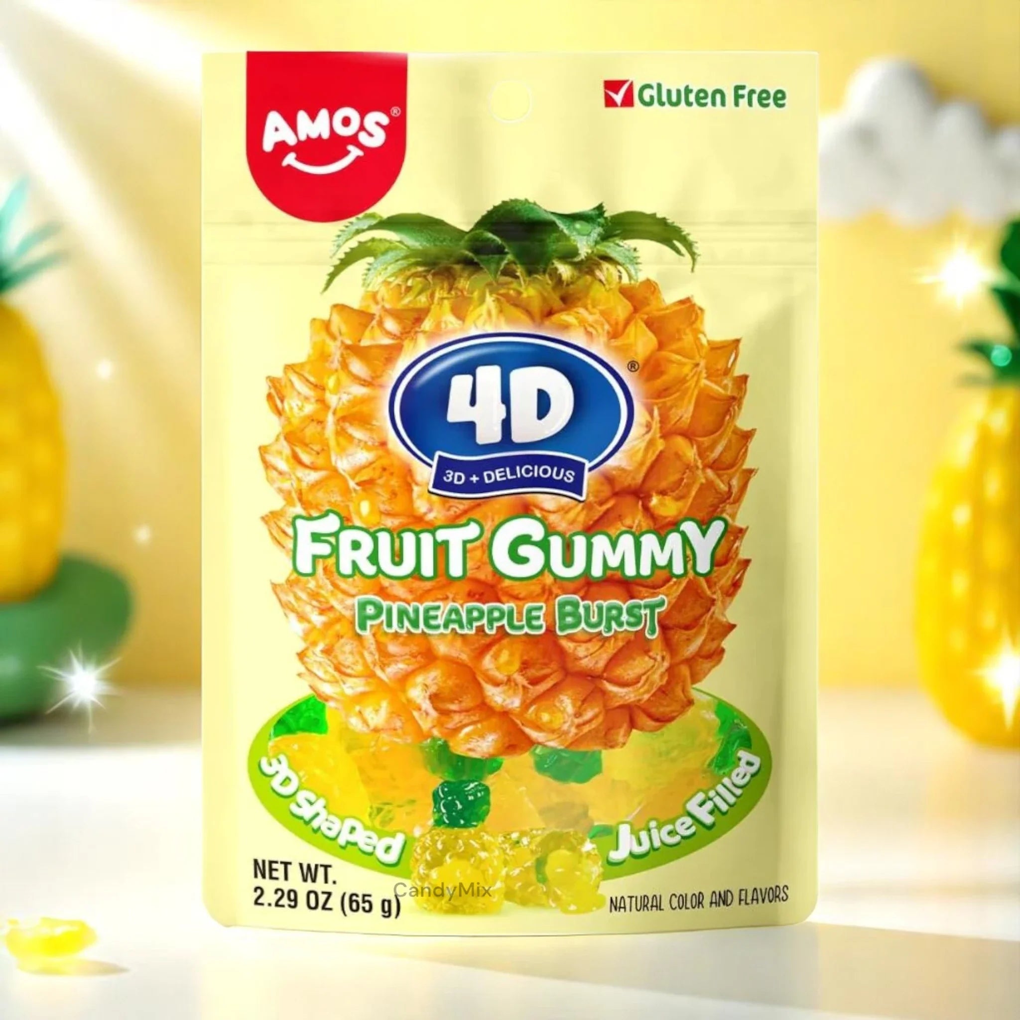 Bonbon 4D Fourré - Fruit Ananas