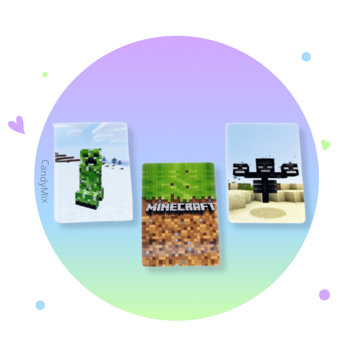 Minecraft Card (lot de 5 cartes)