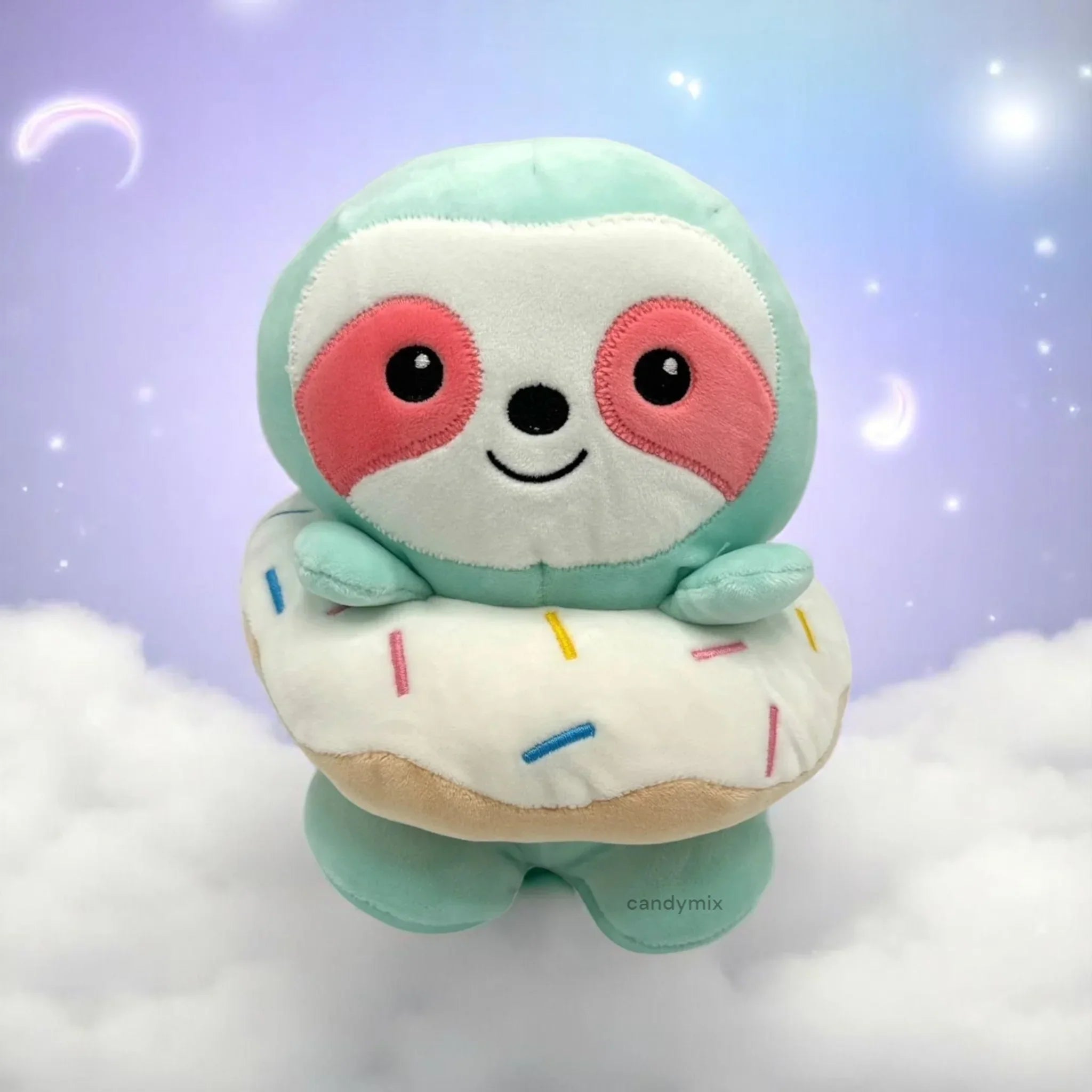 Peluche Papa Donut Animal Paresseux Bleu 23cm