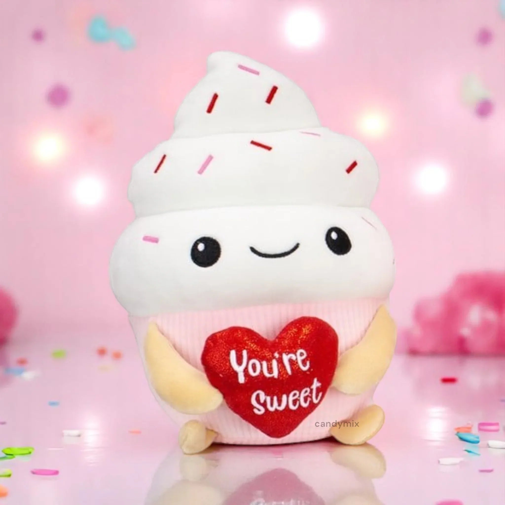 Peluche Valentine SWEETYS Cupcake "You're sweet" 20-25cm