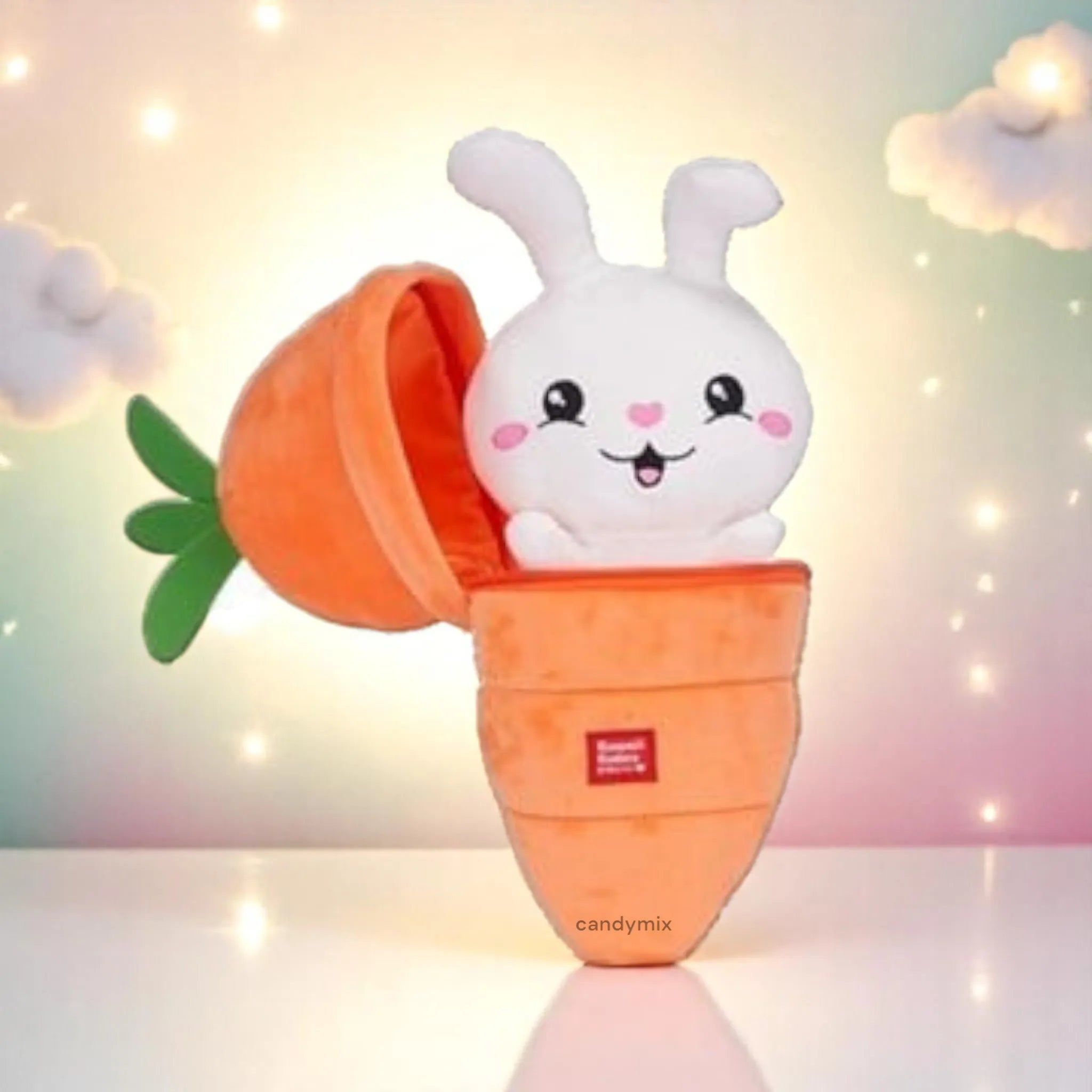 Peluche Zip Lapin Carotte 24cm